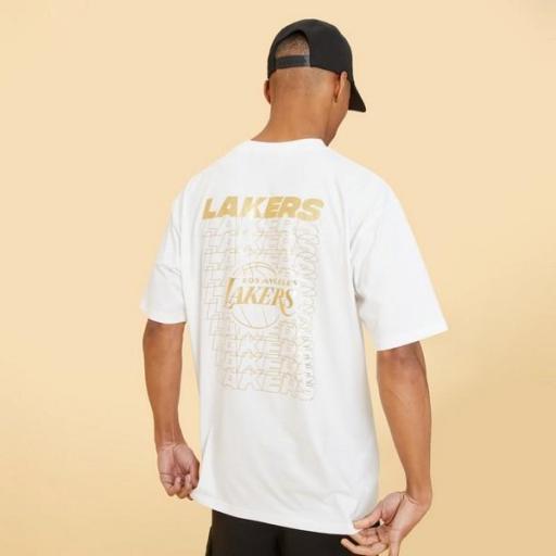 NEW ERA Camiseta NBA LA Lakers Metallic Logo T-Shirt White