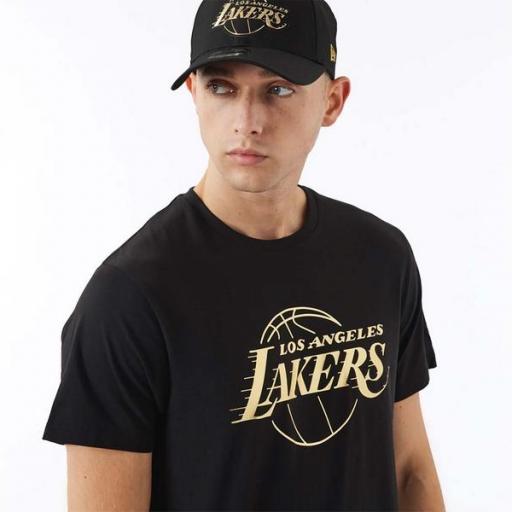 NEW ERA Camiseta NBA Los Ángeles Lakers Foil Tee Black XRD [3]