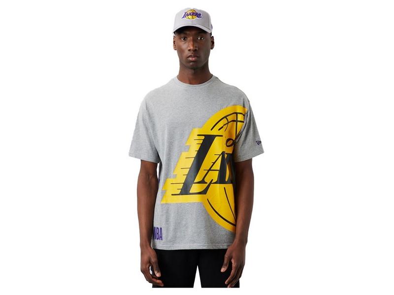 NEW ERA Camiseta NBA Los Angeles Lakers Half Logo Oversized Grey