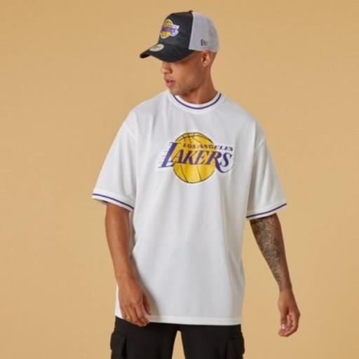 NEW ERA Camiseta NBA Los Ángeles Lakers Mesh Chest Logo Oversize White [0]