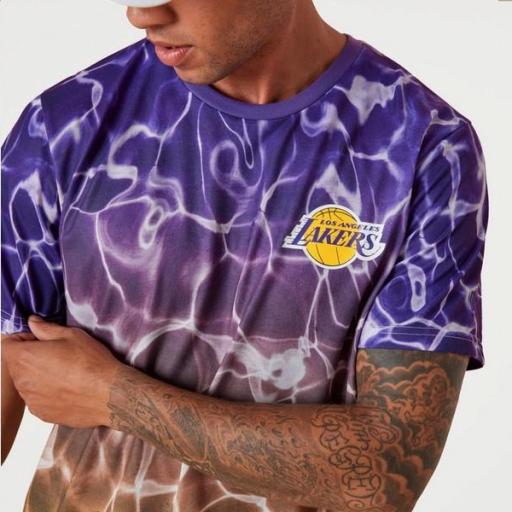 NEW ERA Camiseta NBA Los Ángeles Lakers Team Colour T-Shirt Water Print White [3]