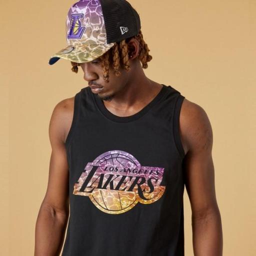 NEW ERA Camiseta NBA Los Ángeles Lakers Team Colour Tank Top Water Print Black [2]