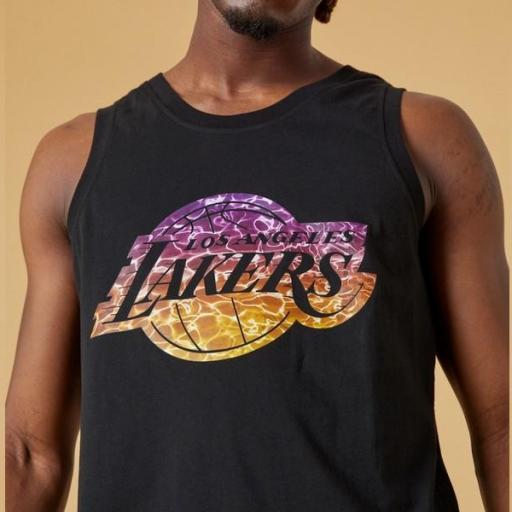 NEW ERA Camiseta NBA Los Ángeles Lakers Team Colour Tank Top Water Print Black [3]