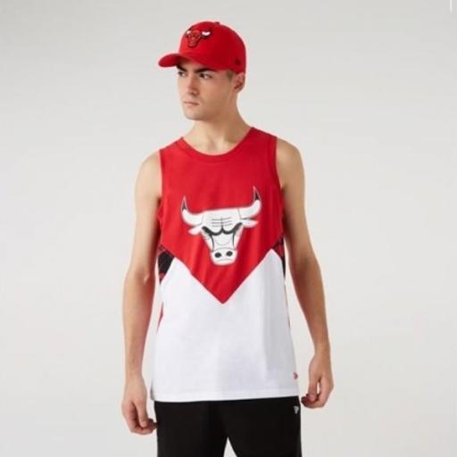 NEW ERA Camiseta NBA Oil Slick Tank Chicago Bulls Red White [0]