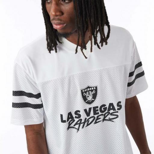 NEW ERA Camiseta NFL Las Vegas Raiders Script Mess tee White Black [3]