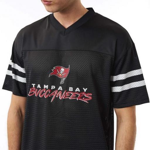 NEW ERA Camiseta NFL Tampa Bay Buccaneers Script Mess tee Black Scarlett [2]