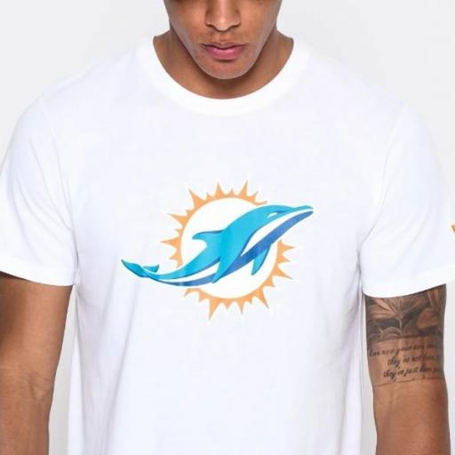 NEW ERA Camiseta NFL Team Logo Tee Miami Dolphin White [2]