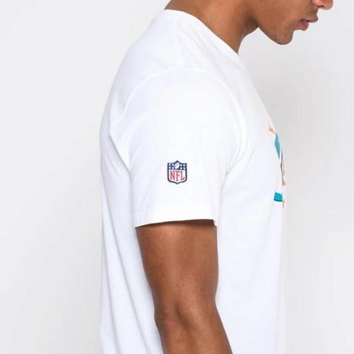 NEW ERA Camiseta NFL Team Logo Tee Miami Dolphin White [3]
