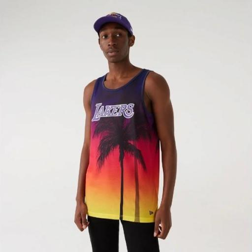 NEW ERA Camiseta NBA Summer City AOP Tank Los Ángeles Lakers Print [0]