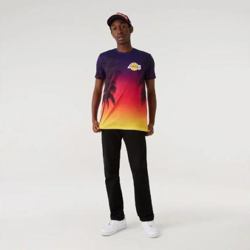 NEW ERA Camiseta NBA Summer City AOP Tee Los Ángeles Lakers Print [3]