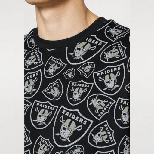 NEW ERA Camiseta NFL Las Vegas Raiders Team AOP oversized Black [3]