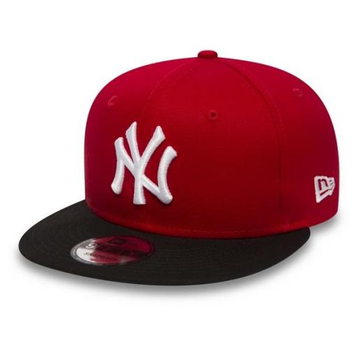 NEW ERA Gorra MLB New York Yankees Cotton 9Fifty Cap Scarlet Black White