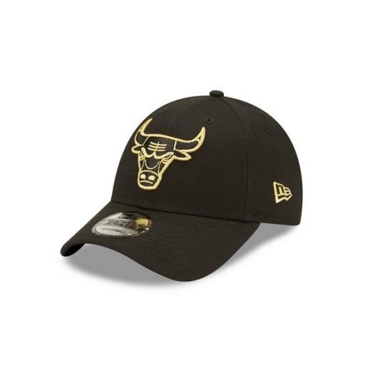 NEW ERA Gorra NBA Chicago Bulls Metallic Black 9Forty Black