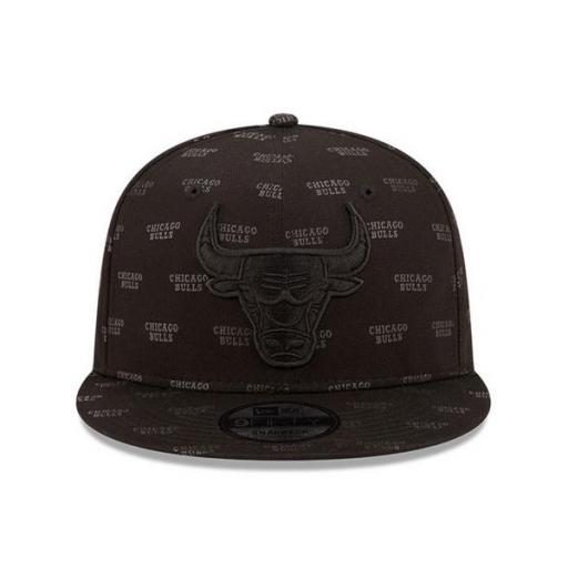 NEW ERA Gorra NBA Chicago Bulls Monogram 9Fifty Snapback Cap Black [0]