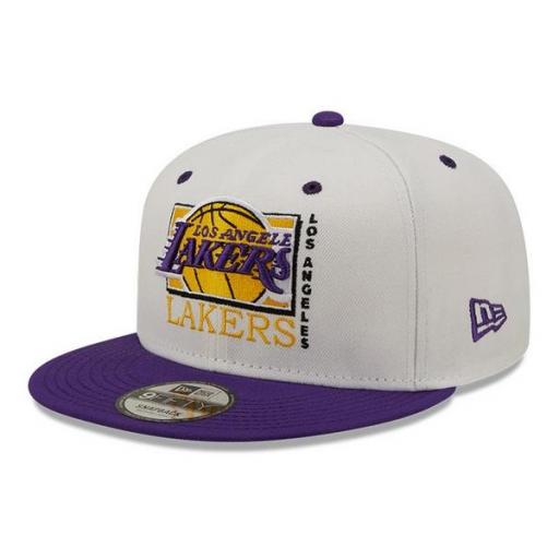 NEW ERA Gorra NBA Los Ángeles Lakers Logo 9Fifty Snapback Cap White