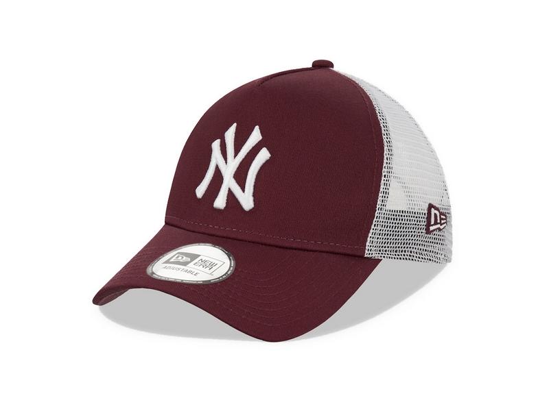 NEW ERA Gorra MLB New York Yankees Khaki A-Frame Trucker Cap Maroon White