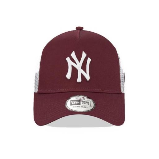 NEW ERA Gorra MLB New York Yankees Khaki A-Frame Trucker Cap Maroon White [1]