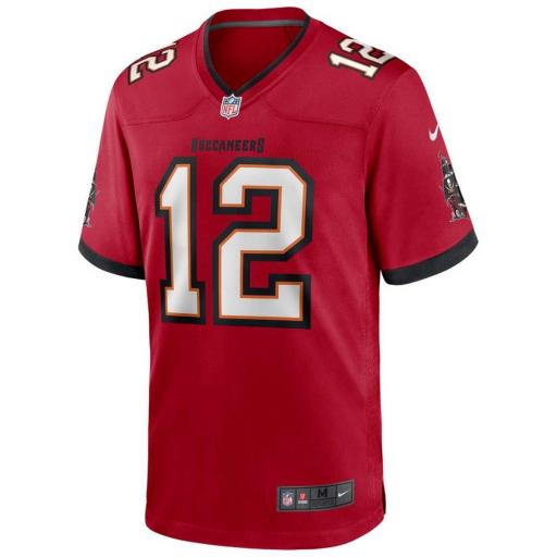 NIKE Camiseta NFL Tampa Bay Buccaneers Tom Brady Short Sleeve V Neck T-Shirt Red [1]