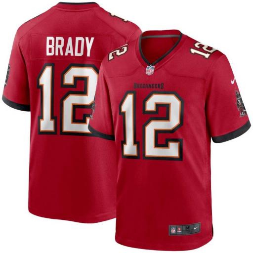 NIKE Camiseta NFL Tampa Bay Buccaneers Tom Brady Short Sleeve V Neck T-Shirt Red [0]