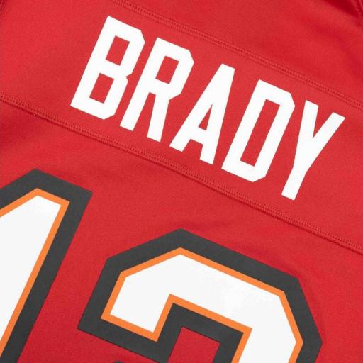 NIKE Camiseta NFL Tampa Bay Buccaneers Tom Brady Short Sleeve V Neck T-Shirt Red [3]