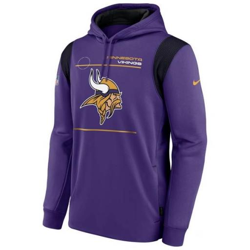 NIKE Sudadera Therma Hoodie PO Minnesota Vikings Purple