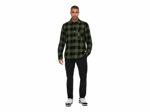 ONLY AND SONS Camisa de franela Hombre Onsmason BTS Overshirt Olive Night Verde [2]