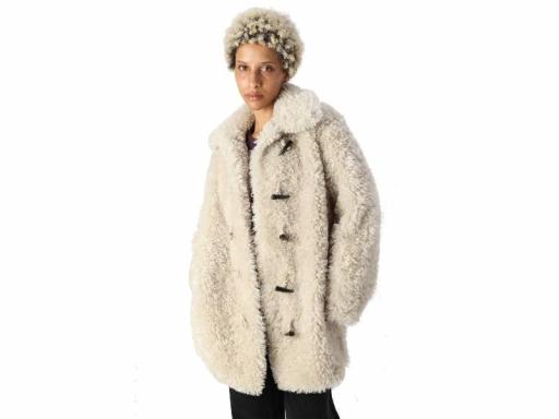 ONLY Abrigo Mujer Onlviki Faux Fur Duffle Coat OTW Pumice Stone Beige