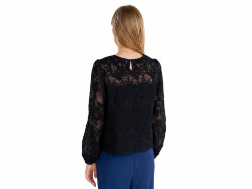 ONLY Blusa de encaje Onlemily Life LS Top WVN Black Negro [1]