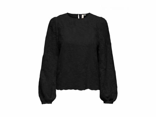 ONLY Blusa de encaje Onlemily Life LS Top WVN Black Negro [2]