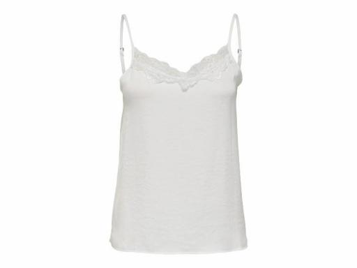 ONLY Camiseta Mujer Jdyappa New Lace Singlet Wvn Noos Cloud Dancer Blanco [3]