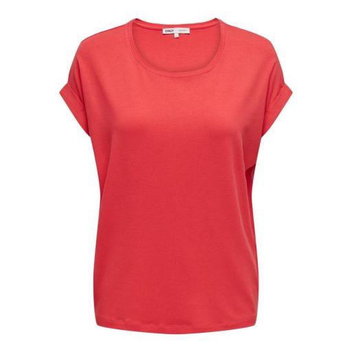 ONLY Camiseta Onlmoster S/S O-Neck Top Noos JRS Cayenne Rojo [1]