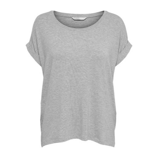 ONLY Camiseta Onlmoster S/S O-Neck Top Noos JRS Light Grey Melange Gris [1]