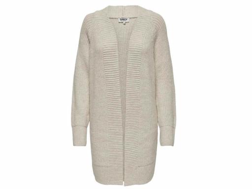 ONLY Chaqueta Mujer Onlleise Freya LS Open Cardigan KNT White Beige [1]