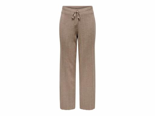 ONLY Pantalón Mujer Onltess MW Pant KNT Dark Malt Ball Melange Beige