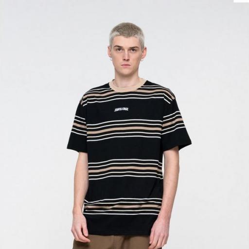 SANTA CRUZ Camiseta Arch Strip T-Shirt Black Stripe [0]