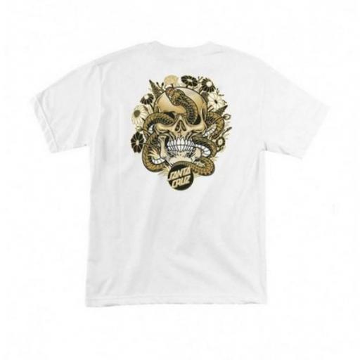 SANTA CRUZ Camiseta Tee Botanic Skull White