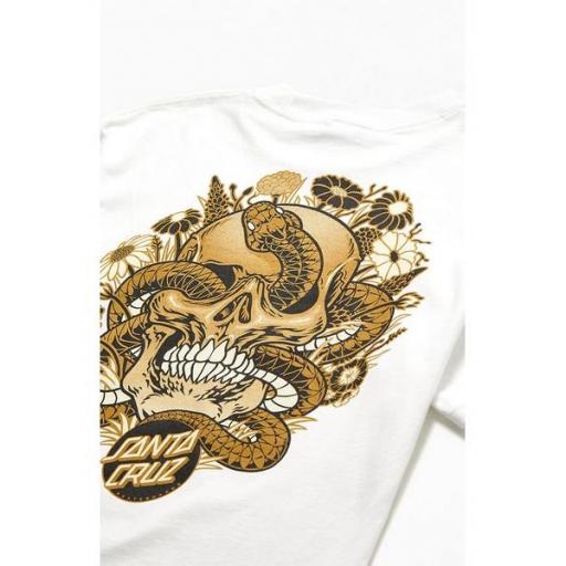 SANTA CRUZ Camiseta Tee Botanic Skull White [2]