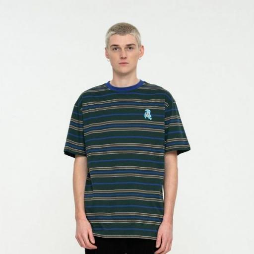 SANTA CRUZ Camiseta Tee Mini Beach Bum Hand Stripe Cedar Stripe [3]