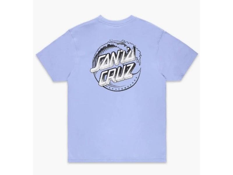 SANTA CRUZ Camiseta Tee Stipple Wave Iris Blue