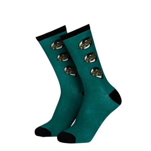 SANTA CRUZ Pack 2 calcetines Socks Shark Trip Black Green [2]