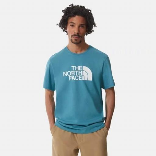 THE NORTH FACE Camiseta M S/S Easy Tee Storm Blue TNF White [0]