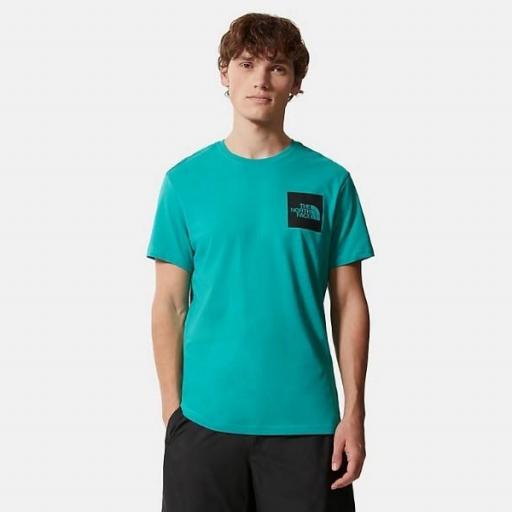 THE NORTH FACE Camiseta M S/S Fine Tee Porcelain Green [1]