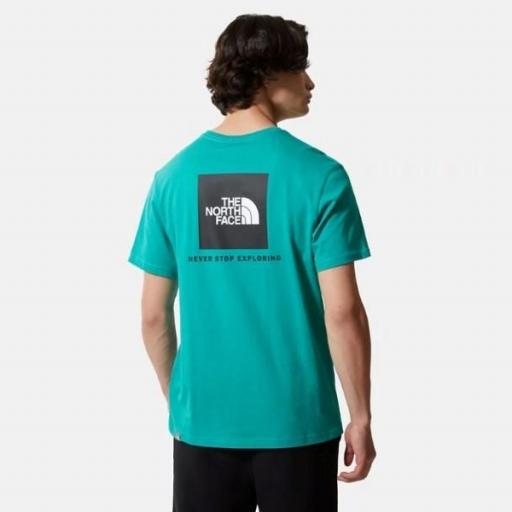 THE NORTH FACE Camiseta M S/S Red Box Porcelain Green [1]