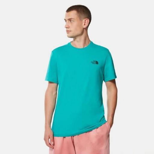THE NORTH FACE Camiseta S/S Simple Dome Tee Porcelain Green TNF Black [0]