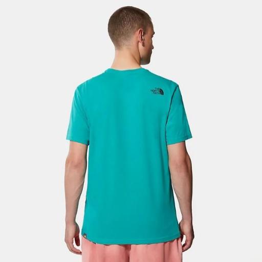 THE NORTH FACE Camiseta S/S Simple Dome Tee Porcelain Green TNF Black [1]