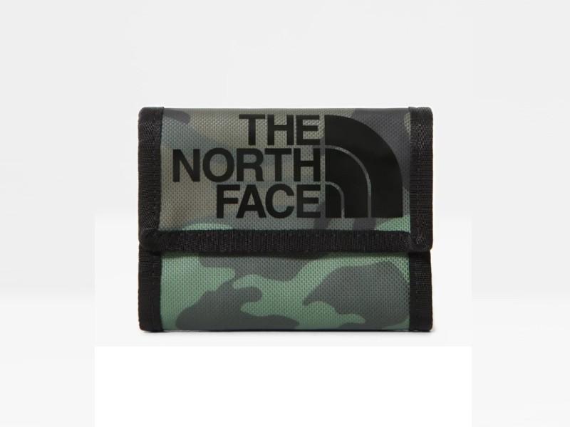 THE NORTH FACE Cartera Base Camp Wallet Thyme Brushwood Camo Print TNF Black