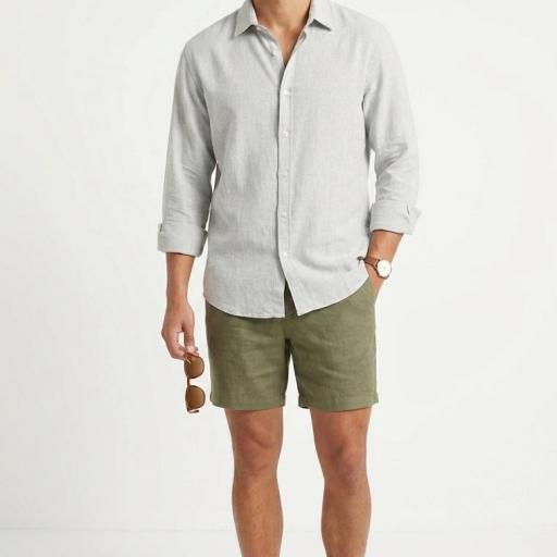 Camisa lino gris [0]