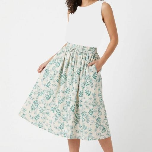 Falda midi Botánica 