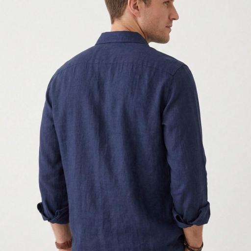 Camisa lino Navy [3]