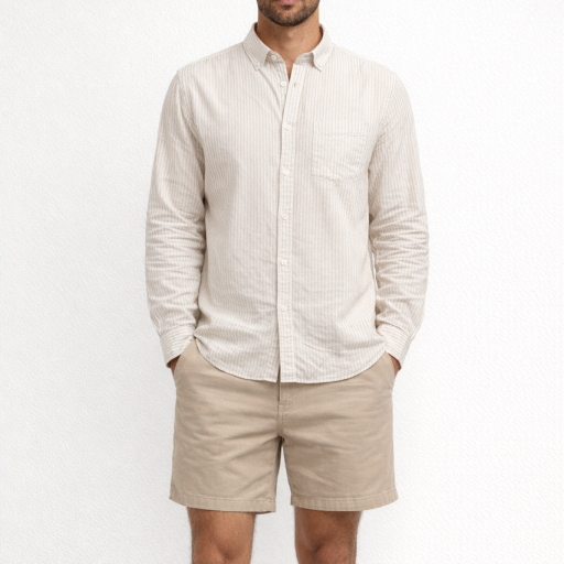 Camisa Rayas beige [1]